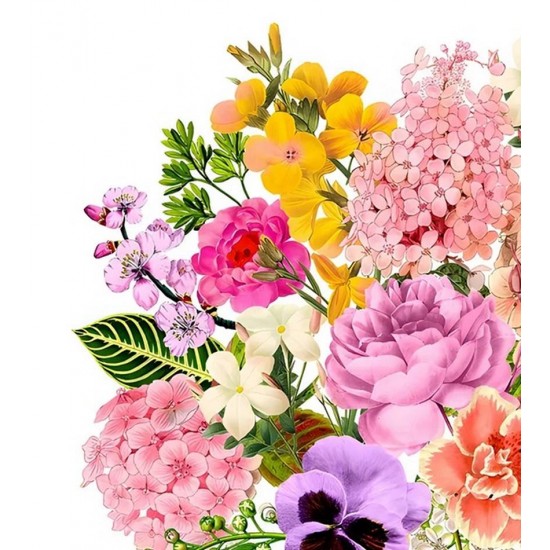 Pacote Com 20 Guardanapos De Papel 33x33cm Flower Bouquet Napkin